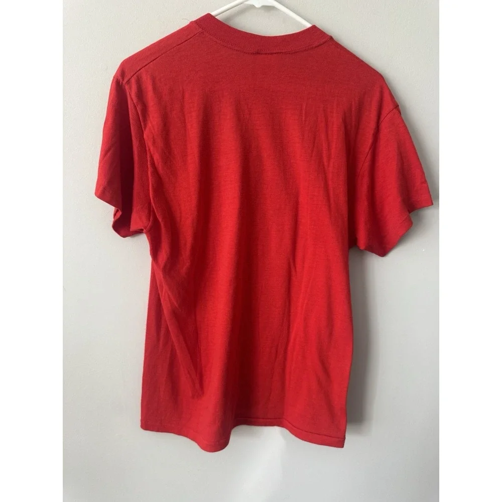 Vintage 80s Boston Red Sox T Shirt Fits Size Large Single Stitch USA Made 50/50